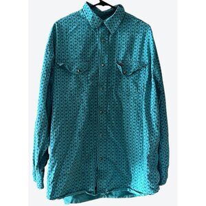 Ariat FR XXL Flame Resistant CAT2 Pearl Snap Midweight Work Shirt Green Black